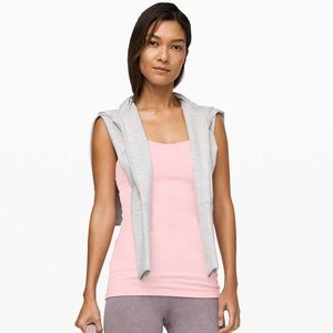 lululemon power y tank - heathered light pink